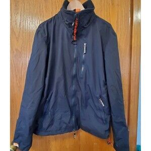 SuperDry Japan Professional The Windhiker Jacket Men's Size L Black/Orange Zip‎